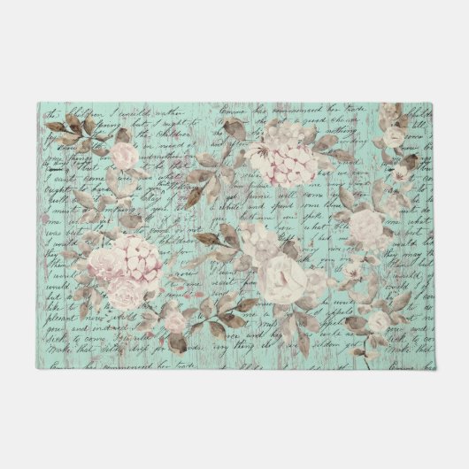 Vintage Blumenhaube Fußmatte (Vorderseite)