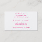 Vintage Blumenhintergrund-Geschäfts-Karte Visitenkarte (Rückseite)