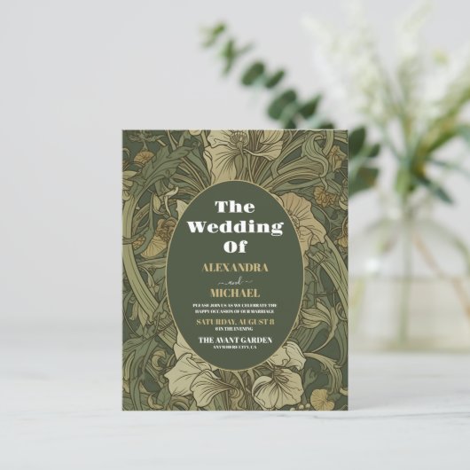 Vintage Blumenhochzeit (Stehend Vorderseite)