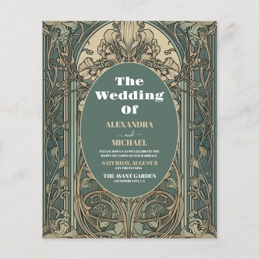 Vintage Blumenhochzeit (Vorderseite)