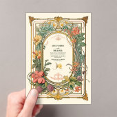 Vintage Blumenhochzeit Acryleinladungen (Insitu (Handheld))