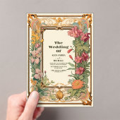 Vintage Blumenhochzeit Acryleinladungen (Insitu (Handheld))