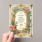 Vintage Blumenhochzeit Acryleinladungen (Insitu (Handheld))