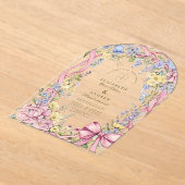 Vintage Blumenhochzeit Acryleinladungen (Ablage )