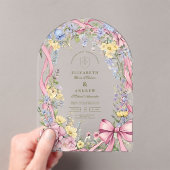 Vintage Blumenhochzeit Acryleinladungen (Insitu (Handheld))