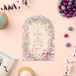 Vintage Blumenhochzeit Acryleinladungen