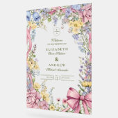 Vintage Blumenhochzeit Acrylschild (Winkel)