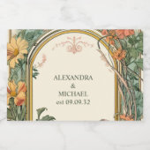 Vintage Blumenhochzeit Alkoholflaschenetikett (Einzelnes Label)