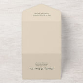 Vintage Blumenhochzeit All In One Einladung (Außenbereich)