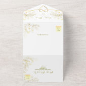 Vintage Blumenhochzeit All In One Einladung (Außenbereich)