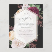 Vintage Blumenhochzeit Begleitkarte (Vorderseite)