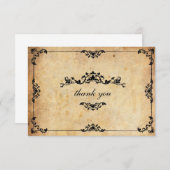 Vintage Blumenhochzeit Dankeschön-Karte Dankeskarte (Vorne/Hinten)