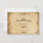 Vintage Blumenhochzeit Dankeschön-Karte Dankeskarte (Vorderseite)