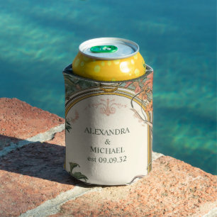 Vintage Blumenhochzeit Dosenkühler