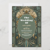 Vintage Blumenhochzeit Einladung (Vorderseite)