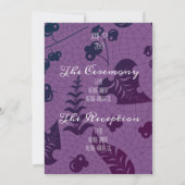 Vintage Blumenhochzeit Einladung (Rückseite)