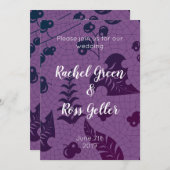 Vintage Blumenhochzeit Einladung (Vorne/Hinten)