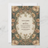 Vintage Blumenhochzeit Einladung (Vorderseite)