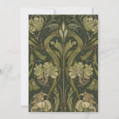 Vintage Blumenhochzeit Einladung (Rückseite)