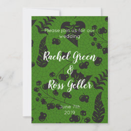 Vintage Blumenhochzeit Einladung