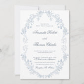 Vintage Blumenhochzeit Einladung (Vorderseite)