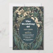 Vintage Blumenhochzeit Einladung (Vorderseite)