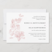 Vintage Blumenhochzeit Einladung (Vorderseite)