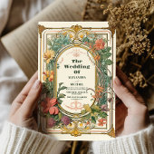 Vintage Blumenhochzeit Einladung