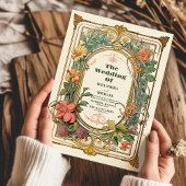 Vintage Blumenhochzeit Einladung