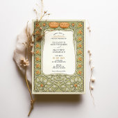 Vintage Blumenhochzeit Einladung