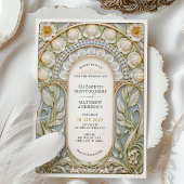 Vintage Blumenhochzeit Einladung