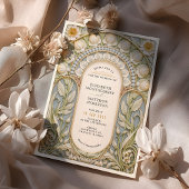 Vintage Blumenhochzeit Einladung