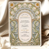 Vintage Blumenhochzeit Einladung