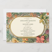 Vintage Blumenhochzeit Einladung (Vorderseite)