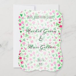 Vintage Blumenhochzeit Einladung