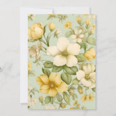 Vintage Blumenhochzeit Einladung (Rückseite)