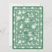 Vintage Blumenhochzeit Einladung (Rückseite)