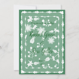 Vintage Blumenhochzeit Einladung