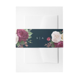 Vintage Blumenhochzeit Einladungsbanderole