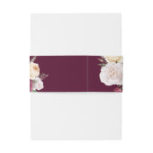 Vintage Blumenhochzeit Einladungsbanderole (Rückseitenbeispiel)