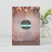 Vintage Blumenhochzeit - elegante Rahmen Einladung (Stehend Vorderseite)