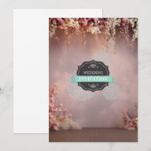 Vintage Blumenhochzeit - elegante Rahmen Einladung (Vorne/Hinten)