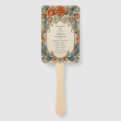 Vintage Blumenhochzeit Fächer (Rückseite)