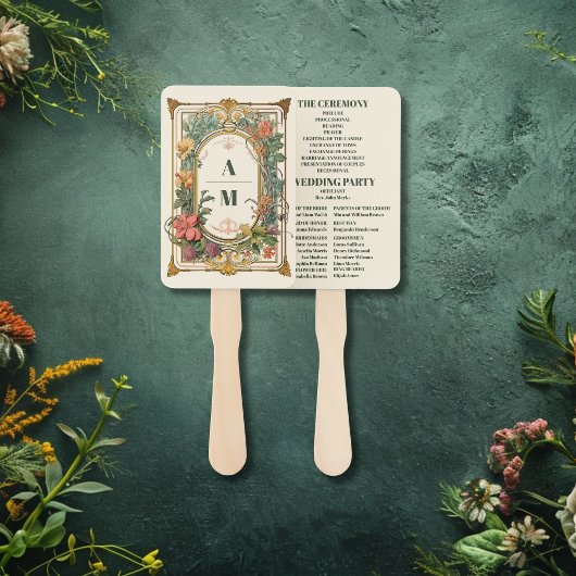 Vintage Blumenhochzeit Fächer