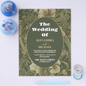 Vintage Blumenhochzeit Flyer (Einzeln)
