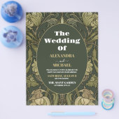 Vintage Blumenhochzeit Flyer (Einzeln)