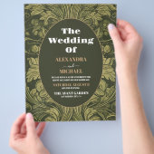 Vintage Blumenhochzeit Flyer (Hand)