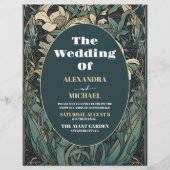 Vintage Blumenhochzeit Flyer (Vorne)