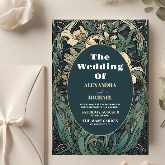 Vintage Blumenhochzeit Flyer