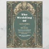 Vintage Blumenhochzeit Flyer (Vorne)